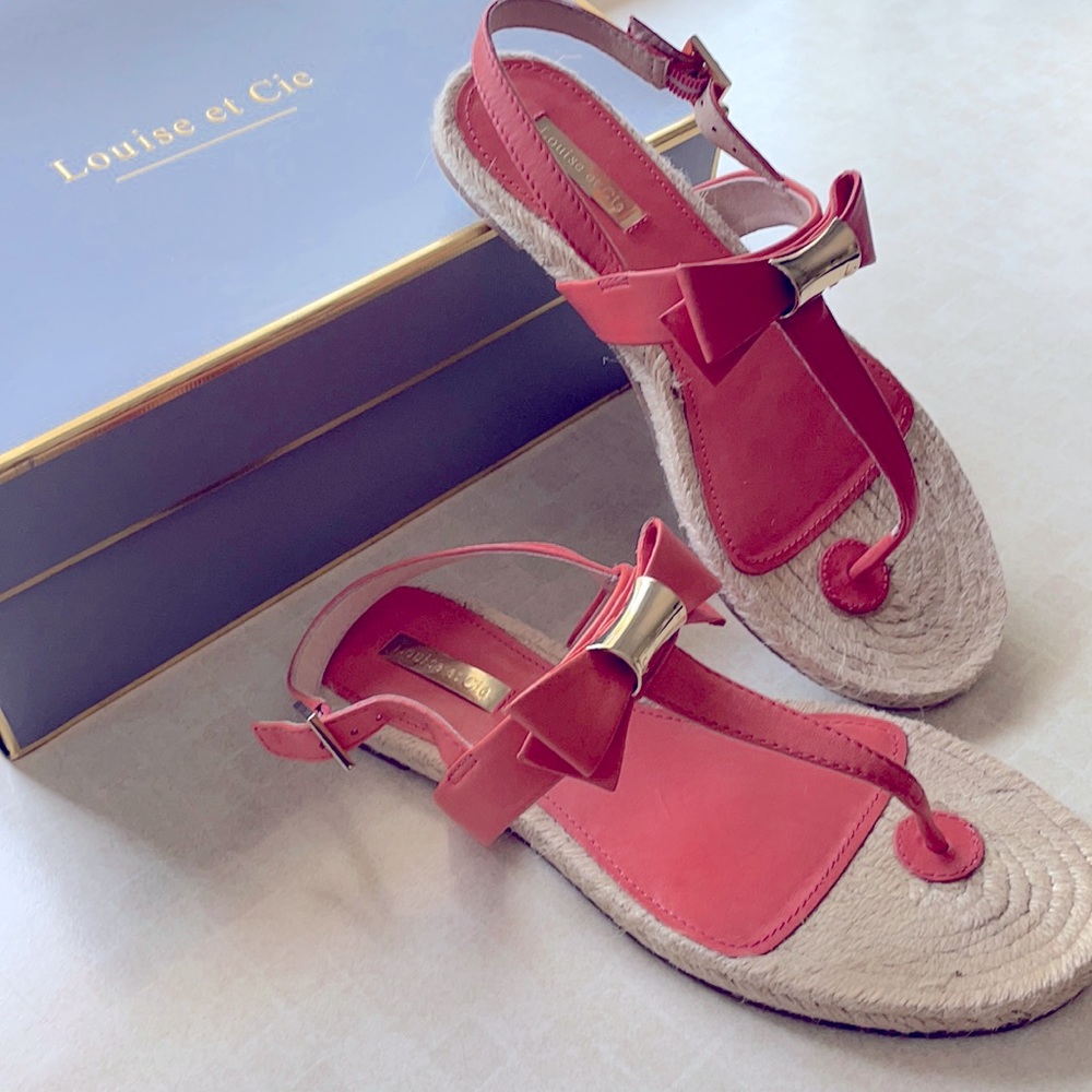 COPY - Louise Et Cie Adrean Women's Salmon Leather Thong Sandals US 7M